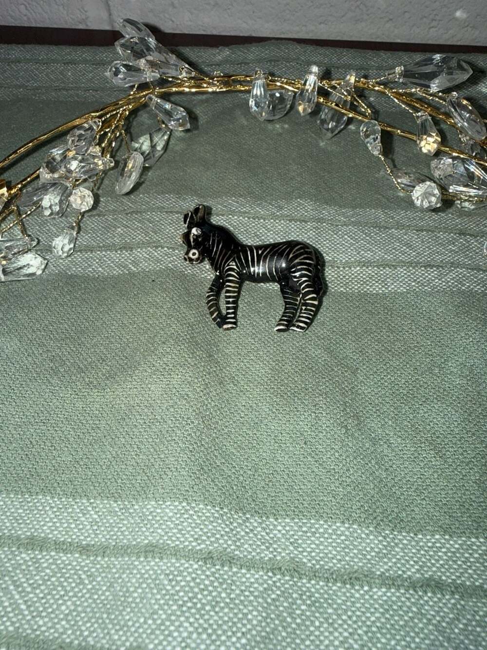 Vintage Zebra Brooch